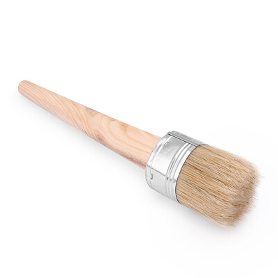 Perie nouă pentru uz casnic, mâner din lemn, perii de ceară pentru pictură, 185 mm lungime, peri rotunji, vopsea cu cretă, DIA 20 mm/30 mm