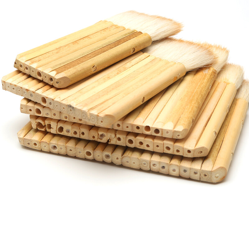 Vilnos eilučių šepečiai Bambuko rankenos dažymo įrankiai Dažų teptukas namų tobulinimo dekoravimo įrankis