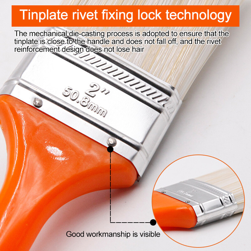 Kodutehnika spetsiaalne seinavärvipintsel Kodu dekoratiivne õlimaalipintsel Tööriistad ABS käepide Pehmete harjastega puhastuspintsel PET