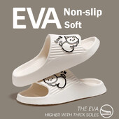 2024 de vară pentru femei papuci de plajă pantofi de plajă ursuleț de desene animate șlapi bărbați cu talpă groasă pentru baie de interior pantofi anti-alunecare cuplu sandale