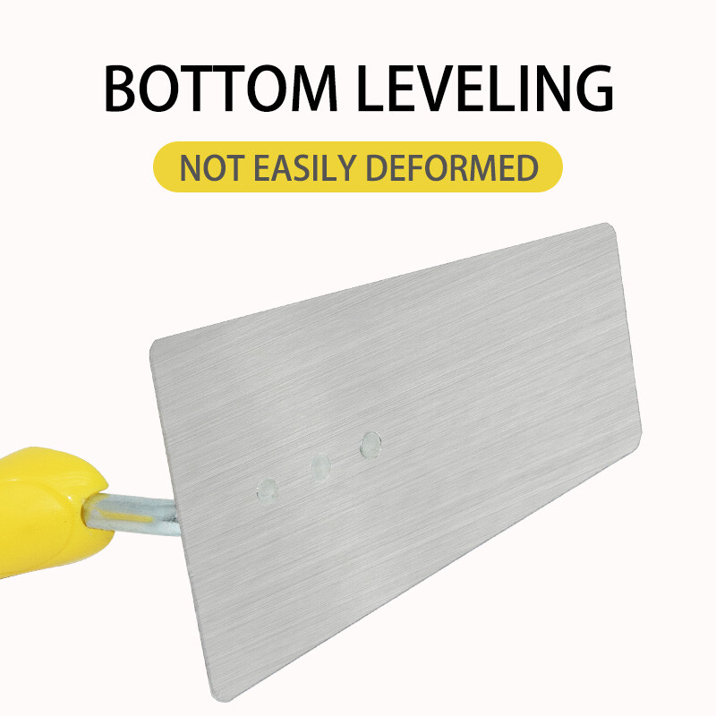 Geltona rankena šaukštas klijavimo mentele glaistas peilis pjaustytuvas peilis plytelių įrankis mangano plieno plastikinė rankena