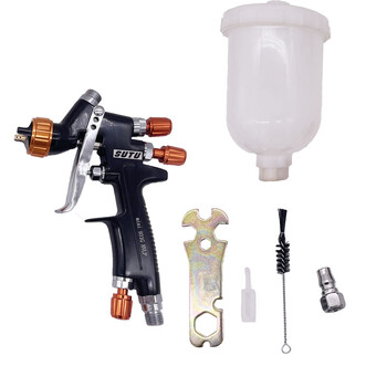 SUTU Spray Gun Mini 931G 1.2MM Nozzle 250CC Tank with Paint Mixing Cup+Adapter Spray Guns Paint Spray Gun Mini Airbrush