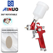 Profesionāla gaisa krāsas smidzināšanas pistole Mini Airbrush HVLP smidzināšanas pistole 0,8/1mm uzgalis automašīnu mēbeļu metāla virsmu krāsošanai