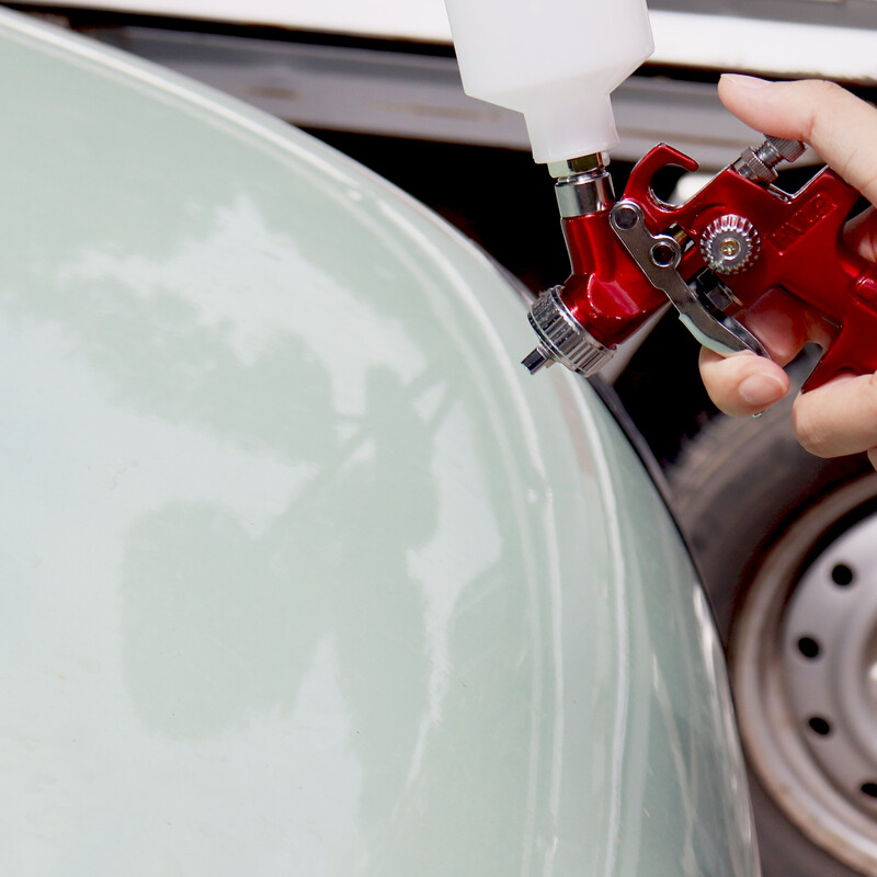 Profesionalus oro dažų purškimo pistoletas Mini Airbrush HVLP purškimo pistoletas 0,8/1mm antgalis, skirtas automobilių baldų metalo paviršių dažymui