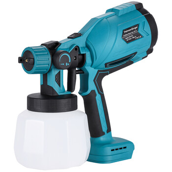 Акумулаторна пръскачка за боядисване Heimerdinger за Makita 18V батерия, 1000ML контейнер HVLP пистолет за боядисване с безчетков мотор