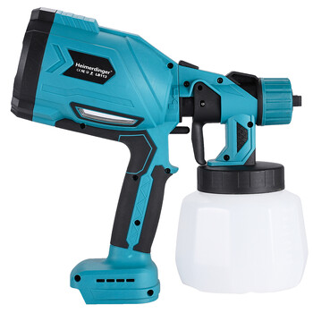 Акумулаторна пръскачка за боядисване Heimerdinger за Makita 18V батерия, 1000ML контейнер HVLP пистолет за боядисване с безчетков мотор