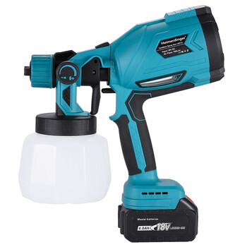 Акумулаторна пръскачка за боядисване Heimerdinger за Makita 18V батерия, 1000ML контейнер HVLP пистолет за боядисване с безчетков мотор