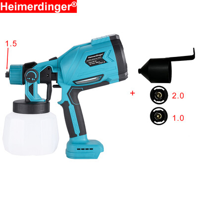 Ασύρματο Πιστόλι Βαφής Heimerdinger για μπαταρία Makita 18V, Πιστόλι βαφής HVLP δοχείου 1000ML με κινητήρα χωρίς ψήκτρες