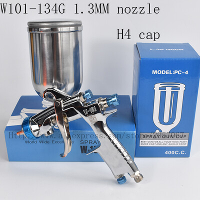 kvaliteetne W101 hvlp gravitatsioonipihustuspüstol W-101 400CC plastpott 1.0/1.3/1.5/1.8mm originaal autentne pihustuspüstol