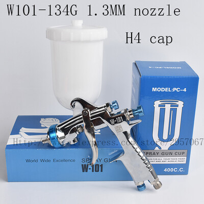 kvaliteetne W101 hvlp gravitatsioonipihustuspüstol W-101 400CC plastpott 1.0/1.3/1.5/1.8mm originaal autentne pihustuspüstol
