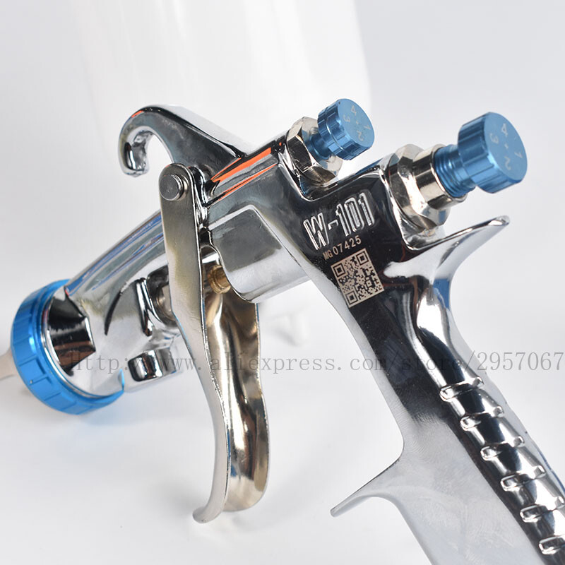visokokvalitetni W101 hvlp gravitacijski pištolj za prskanje W-101 400CC plastični lonac 1,0/1,3/1,5/1,8 mm originalni autentični pištolj za prskanje