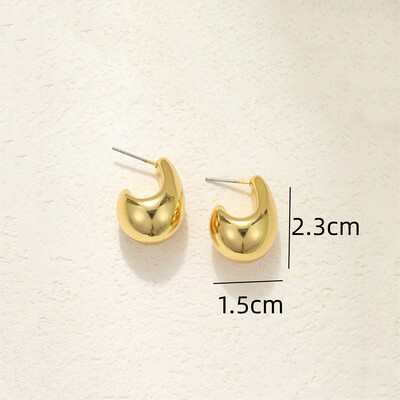 Senoviniai stambūs kupolai nuleidžiami auskarai moterims Auksinės spalvos nerūdijančio plieno stori ašariniai auskarai pareiškimas vestuvių papuošalai