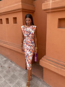 Trükitud plisseeritud kleidid naistele O kaelusega varrukateta kõrge vöökohaga puusakomplekt õhuke naiste kleit 2024 suvine uus rand, naiste vestid