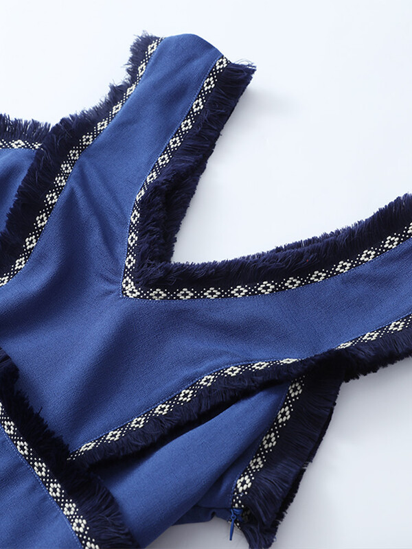 Elegantsed naiste varrukateta tutiga kookkleidid Suvemoodne V-kaelusega trükitud kleit 2024. aasta uus kontorinaiste tänavarõivad