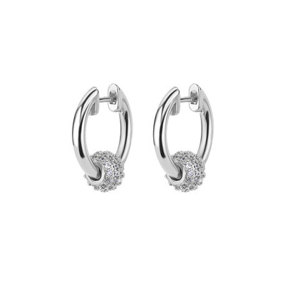 Tsirkoonist ümmargused rõngaskõrvarõngad naistele roostevabast terasest ümmargune ümmargune süda paha sinine kõrvarõngas naiste moepeo ehted kingitus BFF