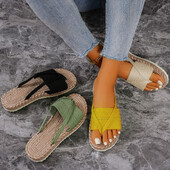 Naiste lamedad sussid 2024, suvine uus mood sandaalid Mugavad kerged vabaaja sussid Disainer õues ranna liumäed naistele