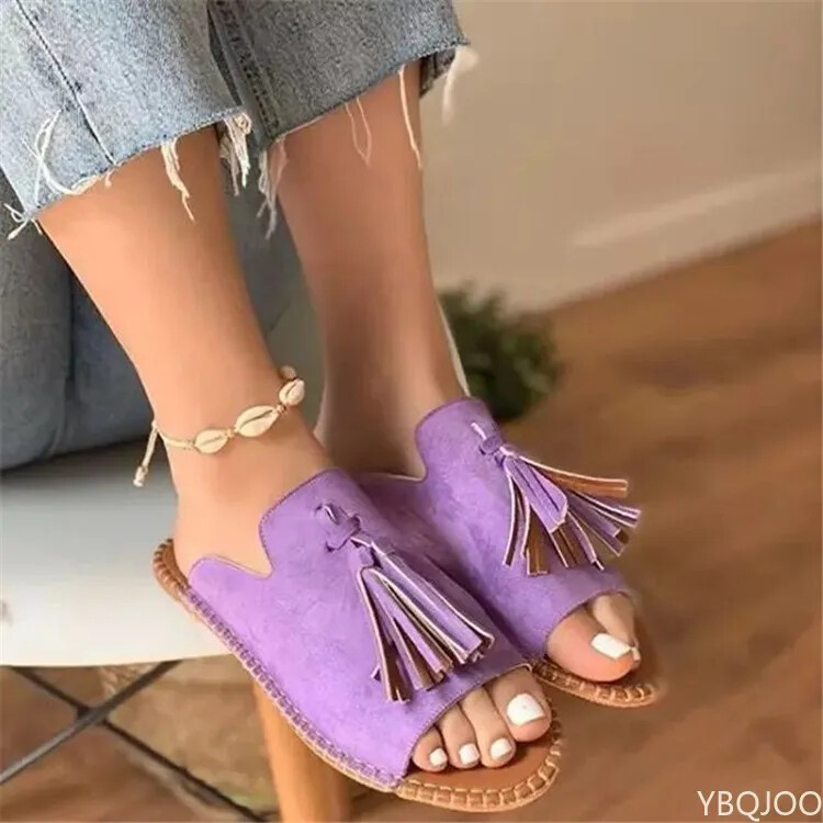 Naiste lamedad sandaalid 2022 kuurordid, käsitööna valmistatud tutid, naiste suvejalatsite hulgimüük Retro disainiga naiste slaidid, suurus 41–43