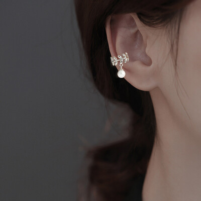 Moodne tsirkoon Kahekihiline kõrvamansett, augustamata kõrvarõngas 2023, trendikas punk, ainulaadne metallist geomeetriline kõrvaklamber naistele