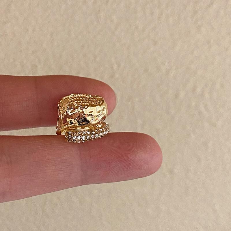 Moodne tsirkoon Kahekihiline kõrvamansett, augustamata kõrvarõngas 2023, trendikas punk, ainulaadne metallist geomeetriline kõrvaklamber naistele