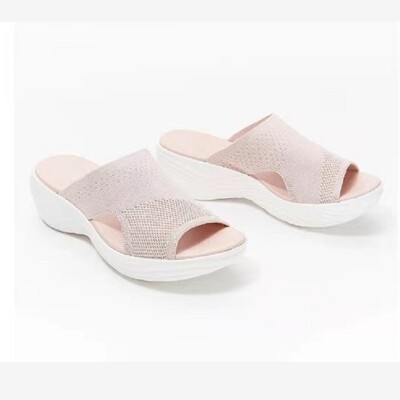 Moteriškos laisvalaikio paplūdimio šlepetės Ortopedinės tamprios ortopedinės basutės Moteriškos atviros pirštinės, kvėpuojančios čiuožyklos, tamprūs kryžminiai batai lauke