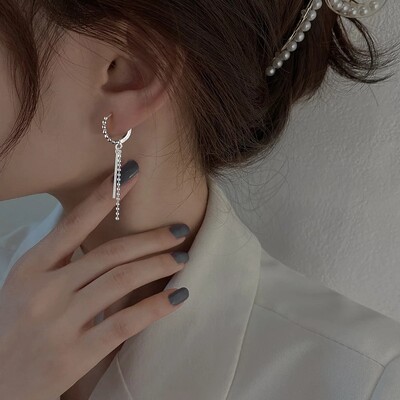 925 Hõbedast nõelaga augustamise rõngakujuline rõngaskõrvarõngas naistele tüdrukutele, pulmaehted eh1089