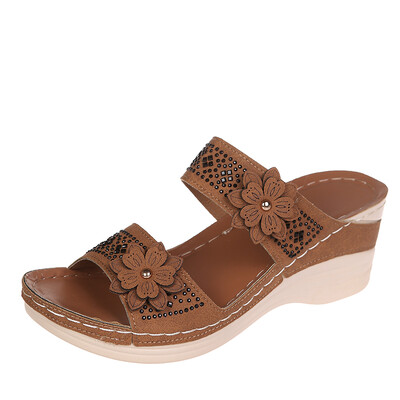 2024. aasta suve uued naiste kiilsandaalid, esmaklassilised ortopeedilised avatud varbaga sandaalid, libisemisvastased nahast vabaaja naiste platvormiga retrojalatsid