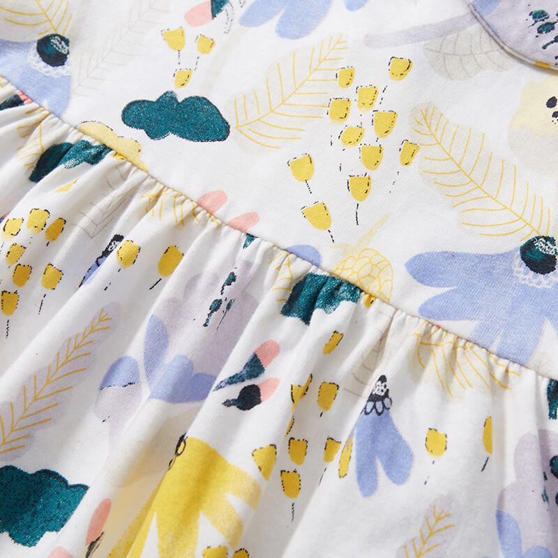 Little Maven 2024 Rochie de vară Haine pentru fetițe Desene animate Broderie Flori Rochii Îmbrăcăminte pentru copii Rochii Bumbac