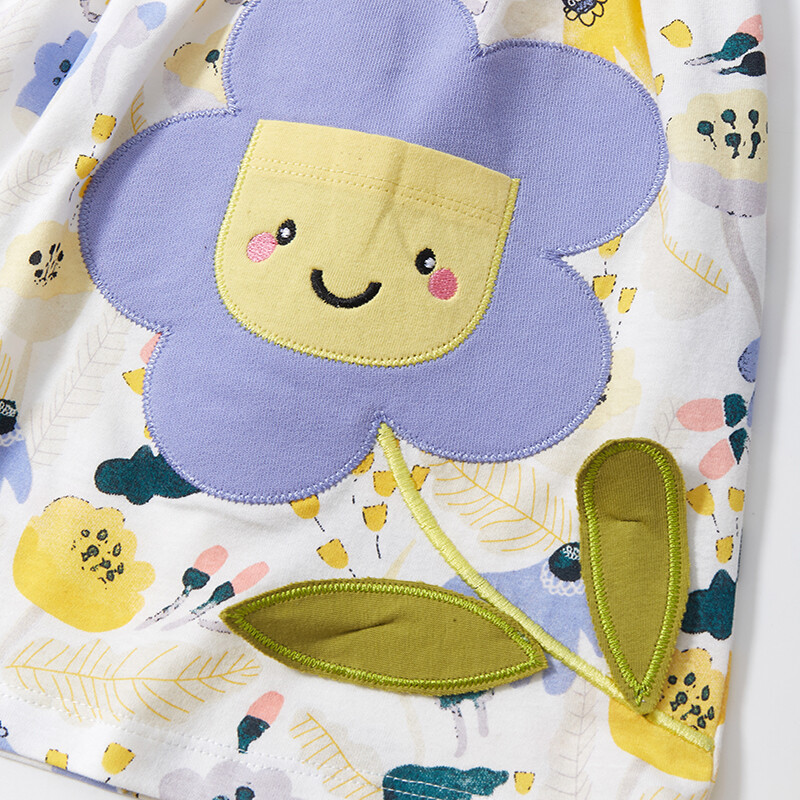 Little Maven 2024 Rochie de vară Haine pentru fetițe Desene animate Broderie Flori Rochii Îmbrăcăminte pentru copii Rochii Bumbac