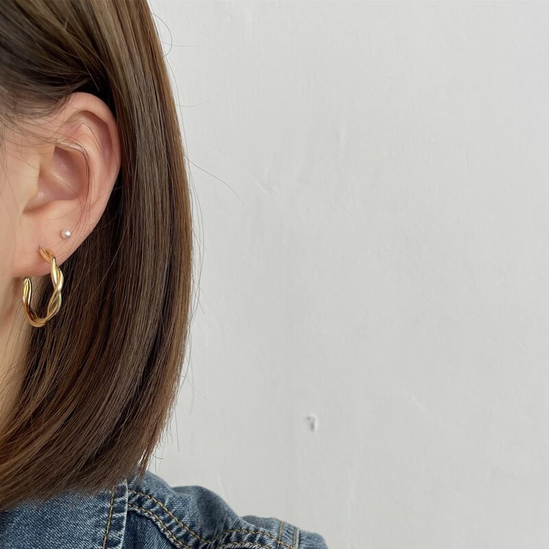 Vintage Απλή πλεξούδα Στρογγυλά Σκουλαρίκια με Στρογγυλό Κύκλο για Γυναικεία Πάρτυ Χρυσά Ασημί Σκουλαρίκια Κουνιέται Μοντέρνα Γεωμετρία Δώρο κοσμήματος