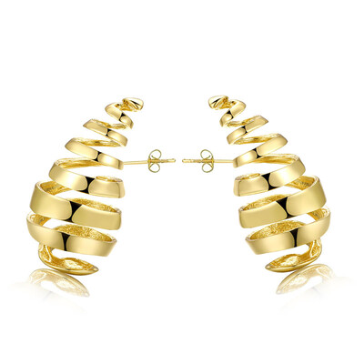 Roostevabast terasest siledad suured ovaalsed kõrvarõngad naistele 2023. aasta liialdatud õõnsa palliga geomeetriline kõrvaklambriga kõrvarõngas, ehe kingitus