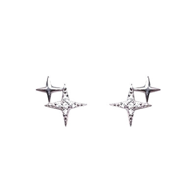 925 hõbenõela läikivad tsirkoonist kõrvarõngad naiste stiil armsad armsad ehete aksessuaarid lihtsad moeehte aksessuaarid