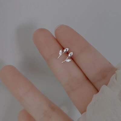 925 hõbenõela läikivad tsirkoonist kõrvarõngad naiste stiil armsad armsad ehete aksessuaarid lihtsad moeehte aksessuaarid