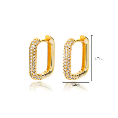 Cercei cu cerc din oțel inoxidabil pentru femei Cercei de lux de culoare aurie 2024 Trend Nou în estetică Bijuterii de modă aretes mujer BFF