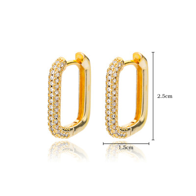 Cercei cu cerc din oțel inoxidabil pentru femei Cercei de lux de culoare aurie 2024 Trend Nou în estetică Bijuterii de modă aretes mujer BFF