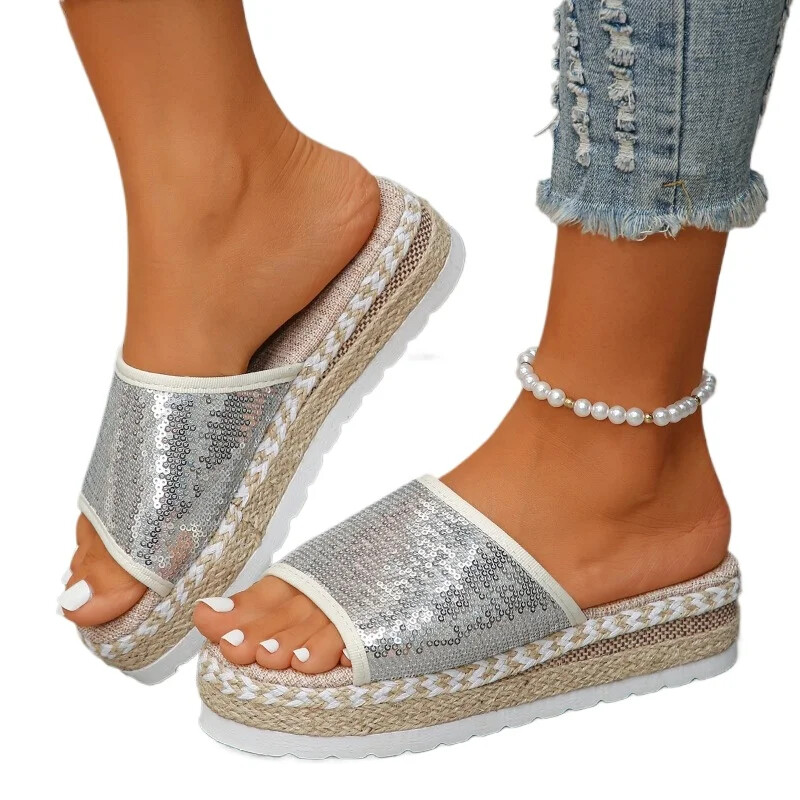 2024. aasta naiste kingad, soodne sooduspakkumine Naiste põhisussid Moodsad litrid vabaaja sussid Naiste uued peep Toe platvormiga sandaalid Zapatos