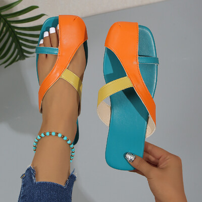 2024. aasta uued suvised naiste sandaalid, lamedad vabaaja sussid Moodsad rannasandaalid Boheemlased slaidid Disainersandaalid Sandalias De Mujer