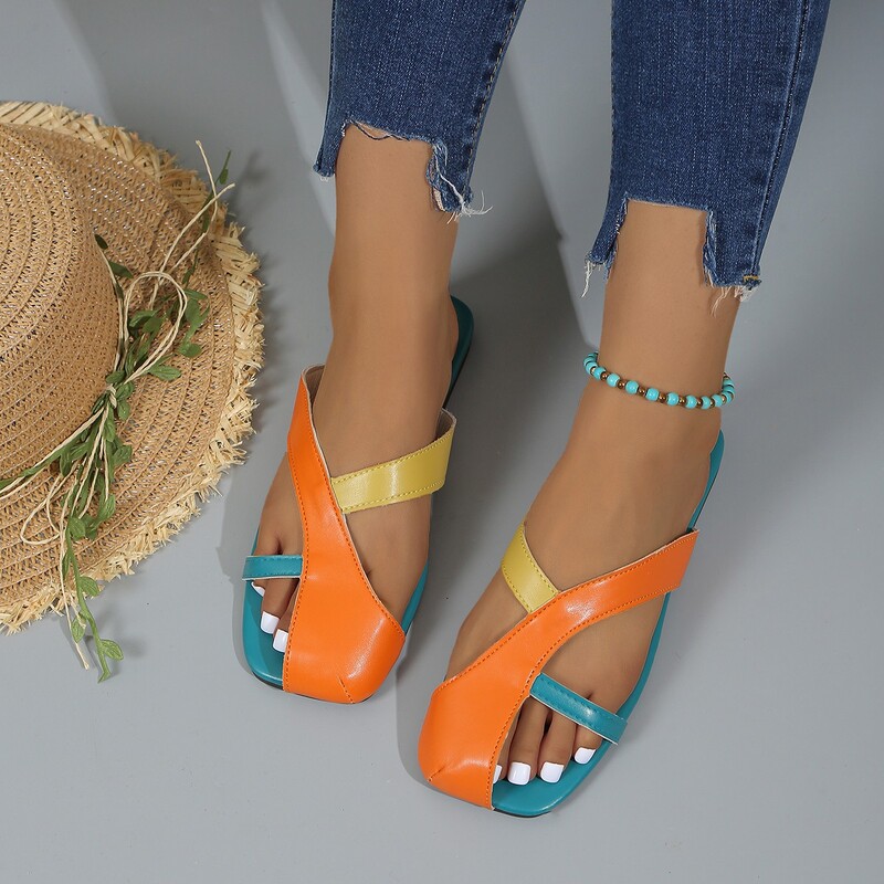 2024. aasta uued suvised naiste sandaalid, lamedad vabaaja sussid Moodsad rannasandaalid Boheemlased slaidid Disainersandaalid Sandalias De Mujer