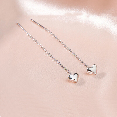 LATS Trend Long Wire Tassel Thread Chain Climb Star Heart Beads Pendants Drop Earrings γυναικεία ίσια κρεμαστά σκουλαρίκια Κοσμήματα
