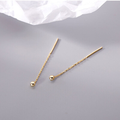 LATS Trend Long Wire Tassel Thread Chain Climb Star Heart Beads Pendants Drop Earrings γυναικεία ίσια κρεμαστά σκουλαρίκια Κοσμήματα