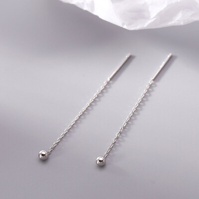 LATS Trend Long Wire Tassel Thread Chain Climb Star Heart Beads Pendants Drop Earrings γυναικεία ίσια κρεμαστά σκουλαρίκια Κοσμήματα
