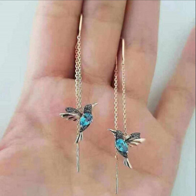 LATS Trend Long Wire Tassel Thread Chain Climb Star Heart Beads Pendants Drop Earrings γυναικεία ίσια κρεμαστά σκουλαρίκια Κοσμήματα