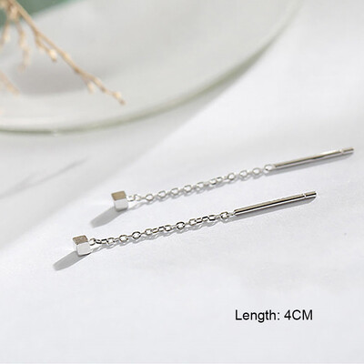 LATS Trend Long Wire Tassel Thread Chain Climb Star Heart Beads Pendants Drop Earrings γυναικεία ίσια κρεμαστά σκουλαρίκια Κοσμήματα