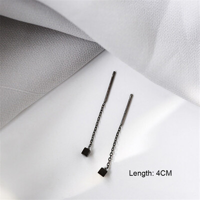 LATS Trend Long Wire Tassel Thread Chain Climb Star Heart Beads Pendants Drop Earrings γυναικεία ίσια κρεμαστά σκουλαρίκια Κοσμήματα