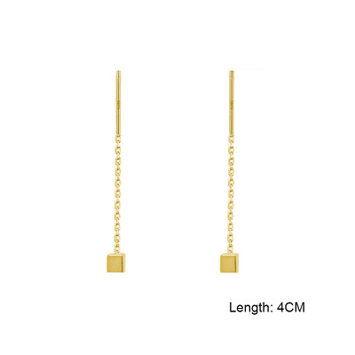 LATS Trend Long Wire Tassel Thread Chain Climb Star Heart Beads Pendants Drop Earrings γυναικεία ίσια κρεμαστά σκουλαρίκια Κοσμήματα