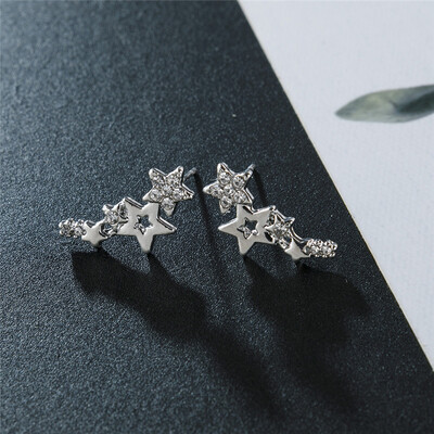 LATS Trend Long Wire Tassel Thread Chain Climb Star Heart Beads Pendants Drop Earrings γυναικεία ίσια κρεμαστά σκουλαρίκια Κοσμήματα