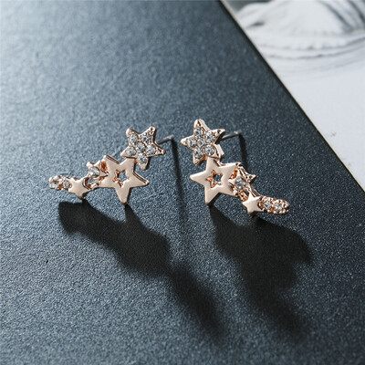 LATS Trend Long Wire Tassel Thread Chain Climb Star Heart Beads Pendants Drop Earrings γυναικεία ίσια κρεμαστά σκουλαρίκια Κοσμήματα