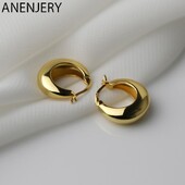 ANENJERY sidabro spalvos stambūs auskarai moterims Punk Ear Jewelry 2022 Nauja didmeninė prekyba