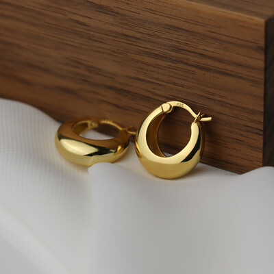 ANENJERY sidabro spalvos stambūs auskarai moterims Punk Ear Jewelry 2022 Nauja didmeninė prekyba