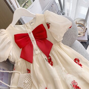 Sweet Princess Bow Dress για κορίτσια πουκάμισο 3-8 ετών Παιδικά ρούχα