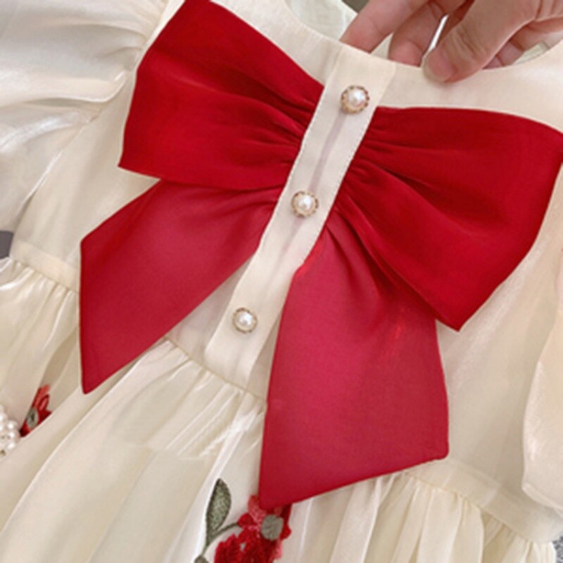 Sweet Princess Bow Kleit tüdrukute särk 3-8 aastat vana laste riided